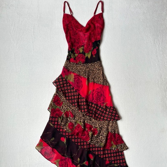 Vintage Victoria’s Secret Tier Rose Maxi Dress - Picture 3 of 12